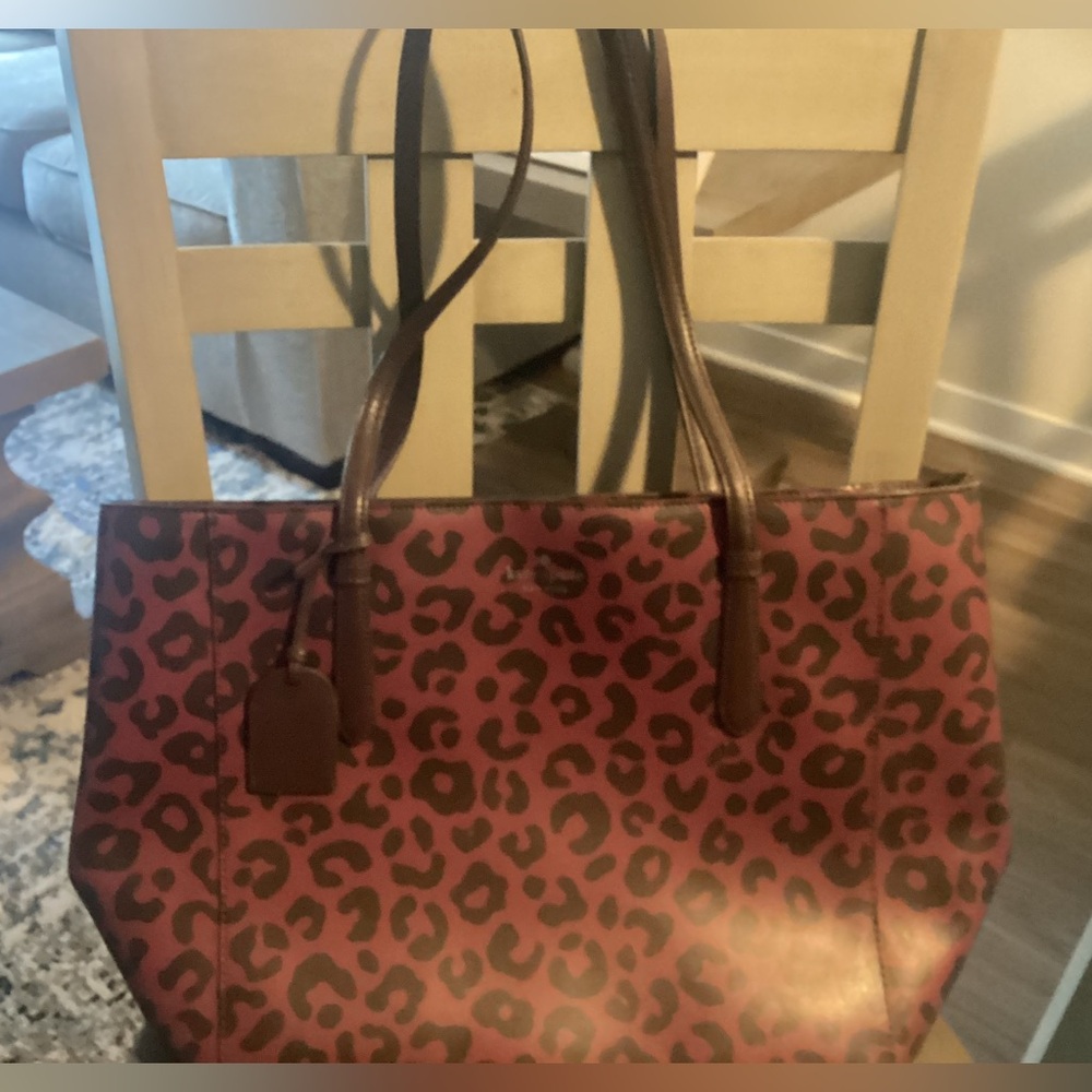 Kate Spade burgundy animal print purse.